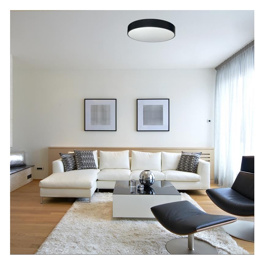 LED Stmívatelné stropní svítidlo LED/50W/230V 3000-6500K černá + dálkové ovládání