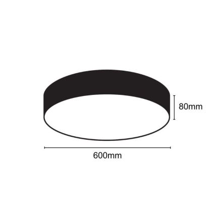 LED Stmívatelné stropní svítidlo LED/50W/230V 3000-6500K černá + dálkové ovládání
