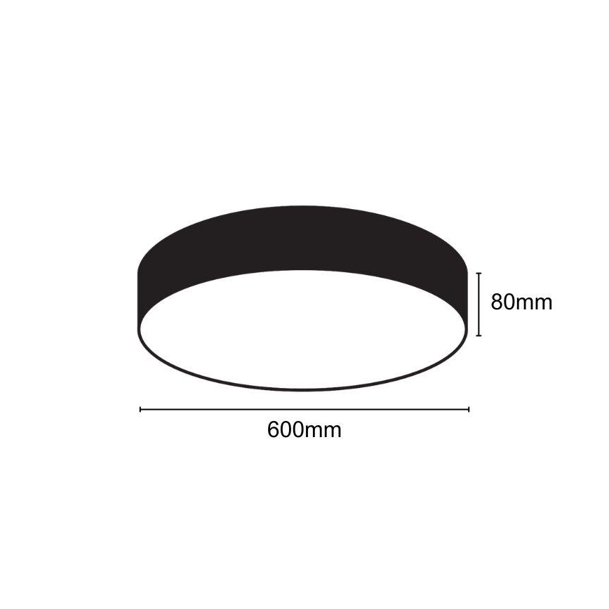LED Stmívatelné stropní svítidlo LED/50W/230V 3000-6500K černá + dálkové ovládání