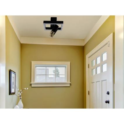 LED Stmívatelné stropní svítidlo LED/50W/230V 3000-6500K černá + dálkové ovládání
