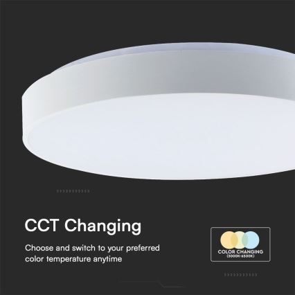 LED Stmívatelné stropní svítidlo LED/60W/230V 3000-6500K 49,5 cm bílá + dálkové ovládání