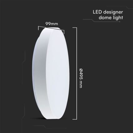 LED Stmívatelné stropní svítidlo LED/60W/230V 3000-6500K 49,5 cm bílá + dálkové ovládání