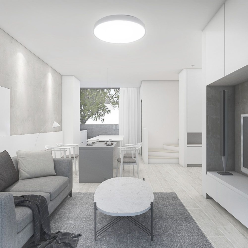 LED Stmívatelné stropní svítidlo LED/60W/230V 3000-6500K 49,5 cm bílá + dálkové ovládání