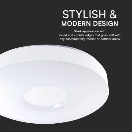 LED Stmívatelné stropní svítidlo LED/60W/230V 3000-6500K 49,5 cm bílá + dálkové ovládání