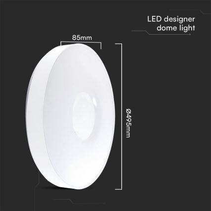 LED Stmívatelné stropní svítidlo LED/60W/230V 3000-6500K 49,5 cm bílá + dálkové ovládání