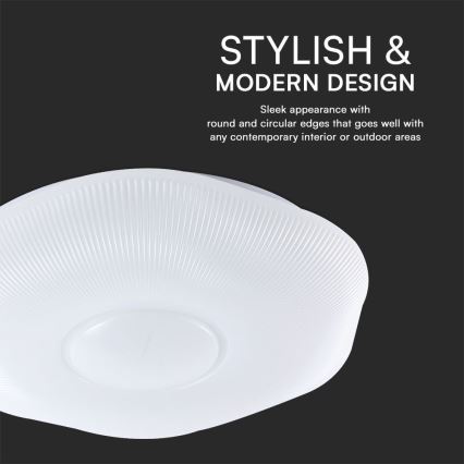 LED Stmívatelné stropní svítidlo LED/60W/230V 3000-6500K 50 cm bílá + dálkové ovládání