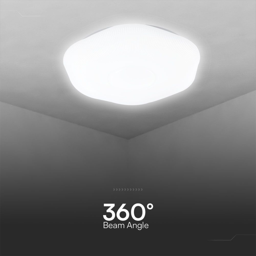 LED Stmívatelné stropní svítidlo LED/60W/230V 3000-6500K 50 cm bílá + dálkové ovládání