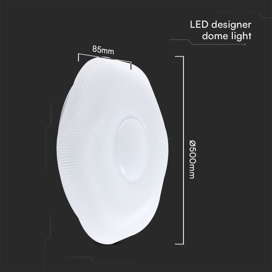 LED Stmívatelné stropní svítidlo LED/60W/230V 3000-6500K 50 cm bílá + dálkové ovládání