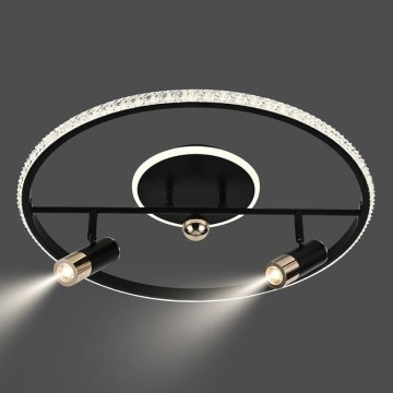 LED Stmívatelné stropní svítidlo LED/60W/230V 3000-6500K černá + dálkové ovládání