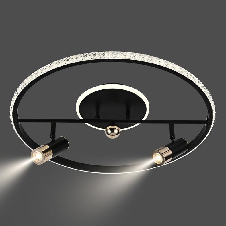 LED Stmívatelné stropní svítidlo LED/60W/230V 3000-6500K černá + dálkové ovládání