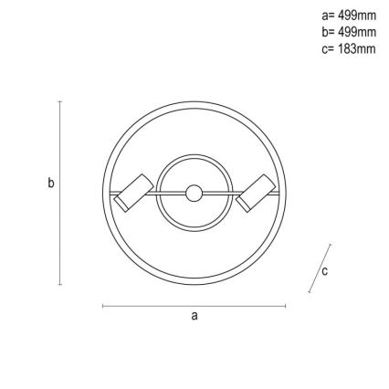 LED Stmívatelné stropní svítidlo LED/60W/230V 3000-6500K černá + dálkové ovládání