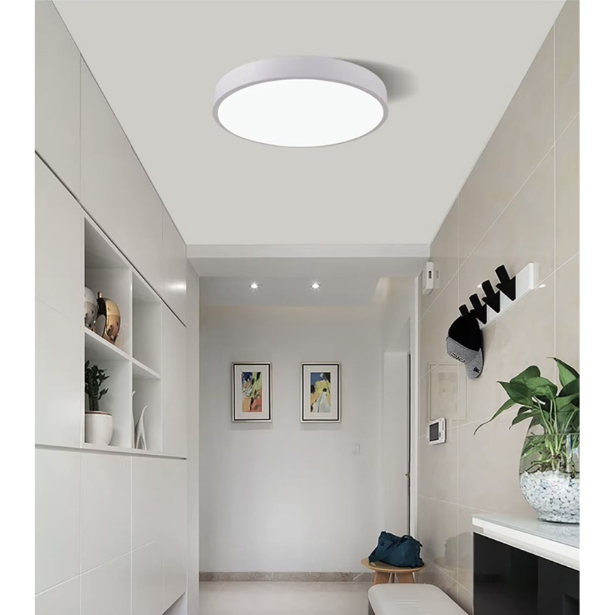 LED Stmívatelné stropní svítidlo LED/60W/230V 3000-6500K pr. 60 cm bílá + dálkové ovládání