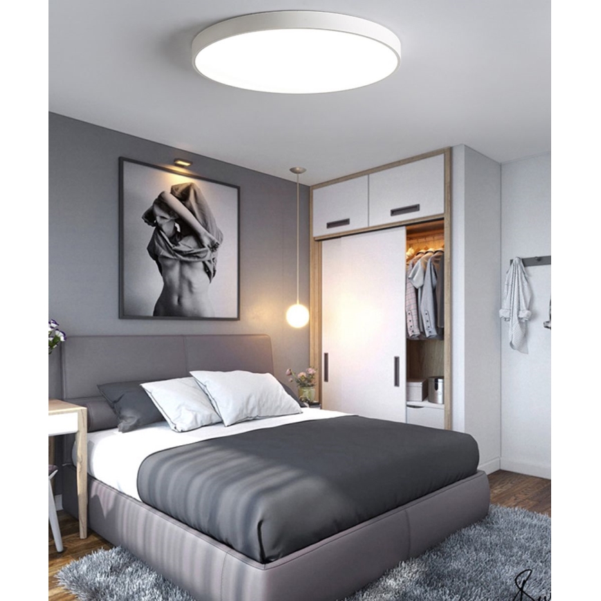LED Stmívatelné stropní svítidlo LED/60W/230V 3000-6500K pr. 60 cm bílá + dálkové ovládání