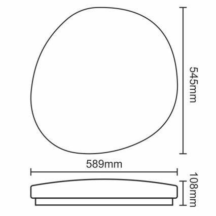 LED Stmívatelné stropní svítidlo LED/60W/230V + dálkové ovládání 