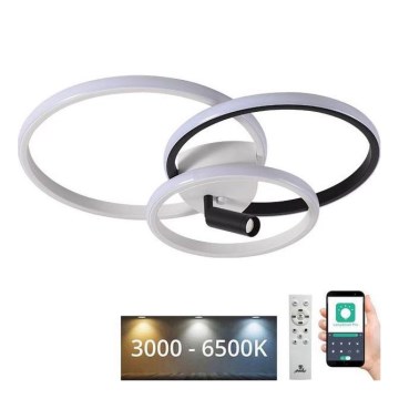 LED Stmívatelné stropní svítidlo LED/70W/230V 3000-6500K bílá/černá + dálkové ovládání