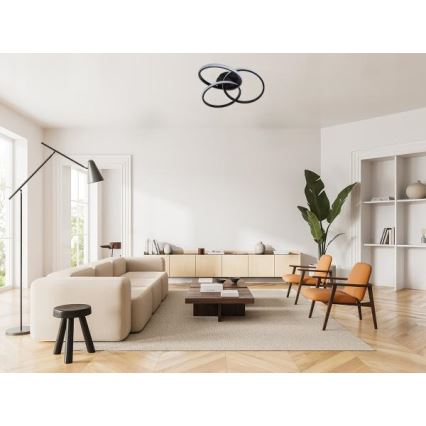 LED Stmívatelné stropní svítidlo LED/70W/230V 3000-6500K černá + dálkové ovládání