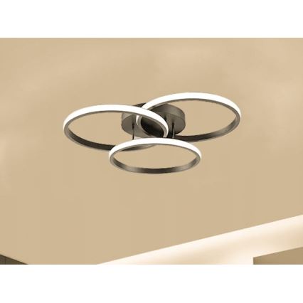 LED Stmívatelné stropní svítidlo LED/70W/230V 3000-6500K černá + dálkové ovládání