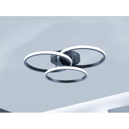 LED Stmívatelné stropní svítidlo LED/70W/230V 3000-6500K černá + dálkové ovládání