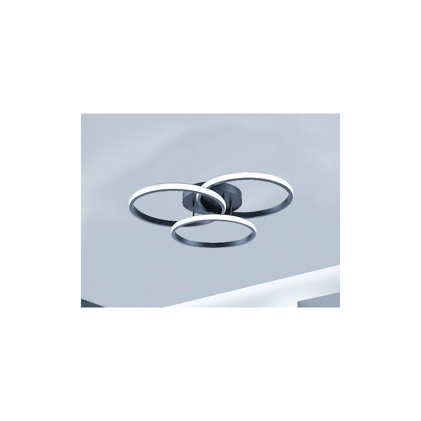 LED Stmívatelné stropní svítidlo LED/70W/230V 3000-6500K černá + dálkové ovládání