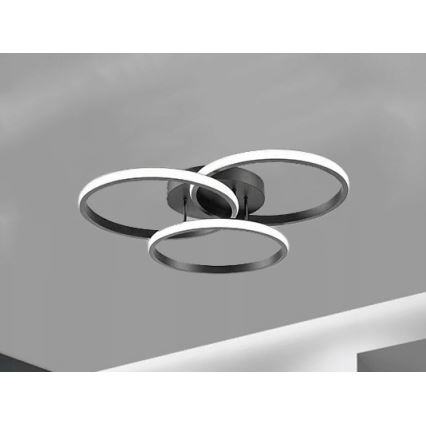 LED Stmívatelné stropní svítidlo LED/70W/230V 3000-6500K černá + dálkové ovládání