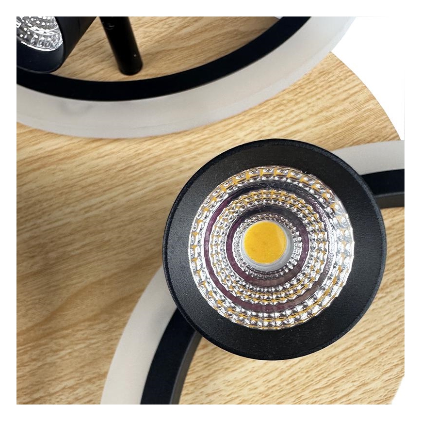 LED Stmívatelné stropní svítidlo LED/70W/230V 3000-6500K černá/hnědá + dálkové ovládání