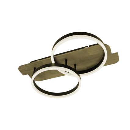 LED Stmívatelné stropní svítidlo LED/70W/230V 3000-6500K dub + dálkové ovládání