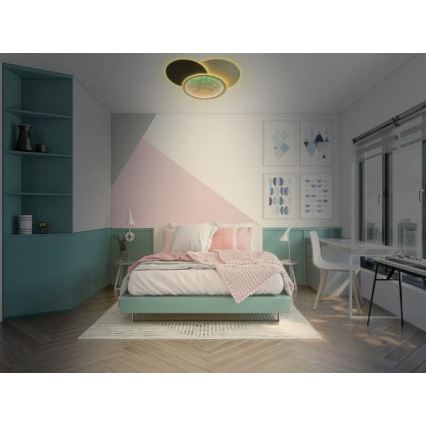 LED Stmívatelné stropní svítidlo LED/80W/230V 3000-6500K bílá + dálkové ovládání