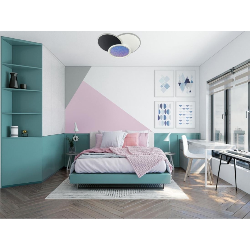 LED Stmívatelné stropní svítidlo LED/80W/230V 3000-6500K bílá + dálkové ovládání