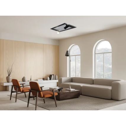 LED Stmívatelné stropní svítidlo LED/80W/230V 3000-6500K černá + dálkové ovládání