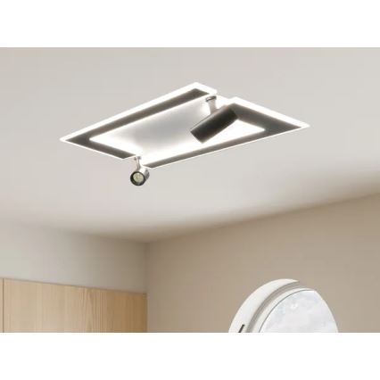 LED Stmívatelné stropní svítidlo LED/80W/230V 3000-6500K černá + dálkové ovládání