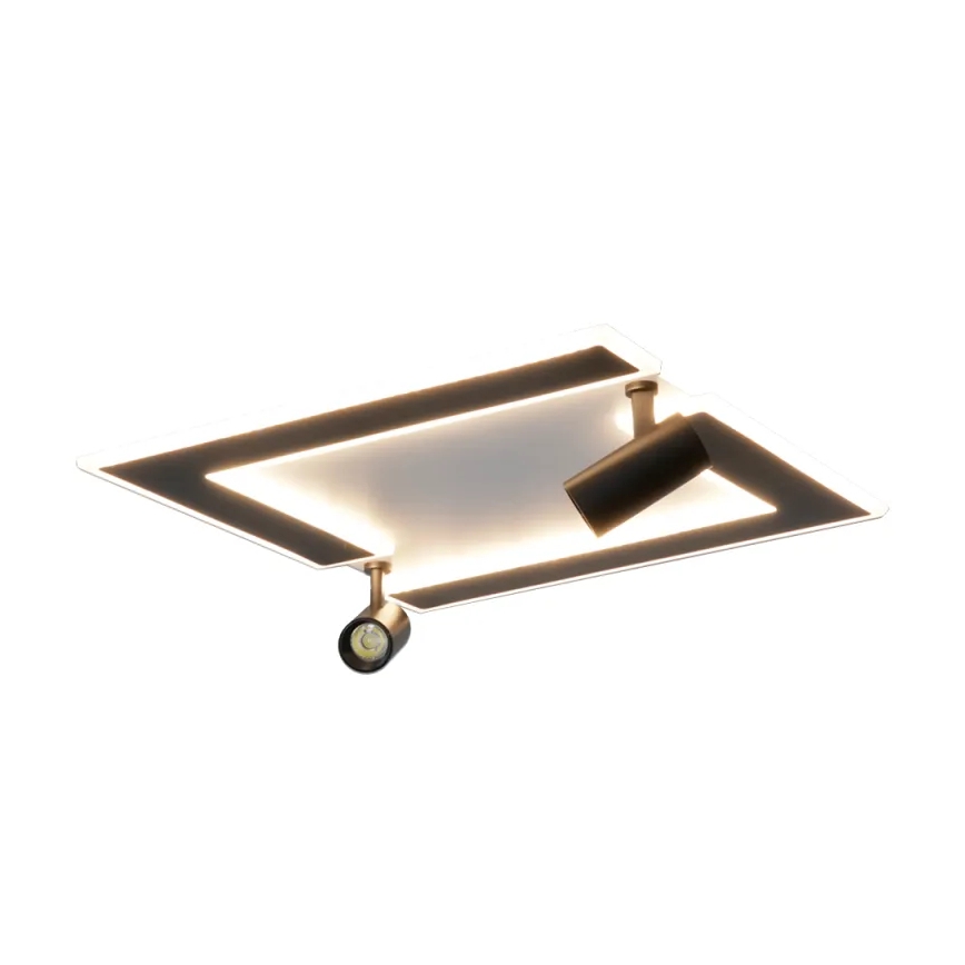 LED Stmívatelné stropní svítidlo LED/80W/230V 3000-6500K černá + dálkové ovládání