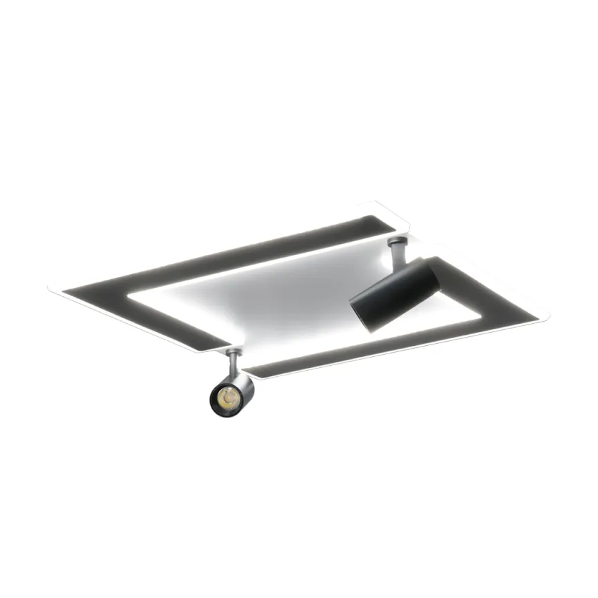 LED Stmívatelné stropní svítidlo LED/80W/230V 3000-6500K černá + dálkové ovládání