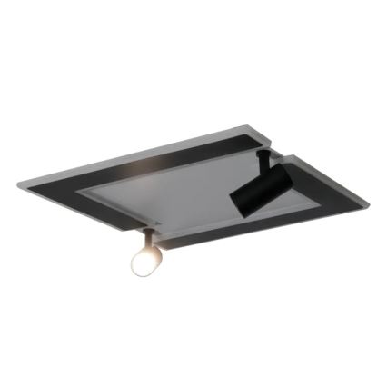 LED Stmívatelné stropní svítidlo LED/80W/230V 3000-6500K černá + dálkové ovládání