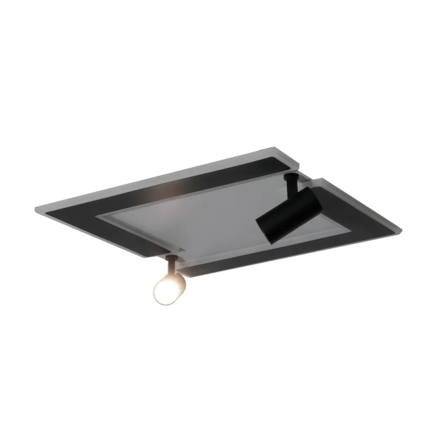 LED Stmívatelné stropní svítidlo LED/80W/230V 3000-6500K černá + dálkové ovládání
