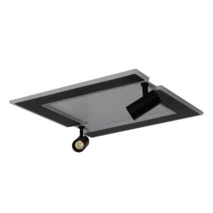 LED Stmívatelné stropní svítidlo LED/80W/230V 3000-6500K černá + dálkové ovládání