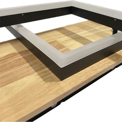 LED Stmívatelné stropní svítidlo LED/85W/230V 3000-6500K dub + dálkové ovládání