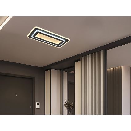 LED Stmívatelné stropní svítidlo LED/85W/230V 3000-6500K černá + dálkové ovládání