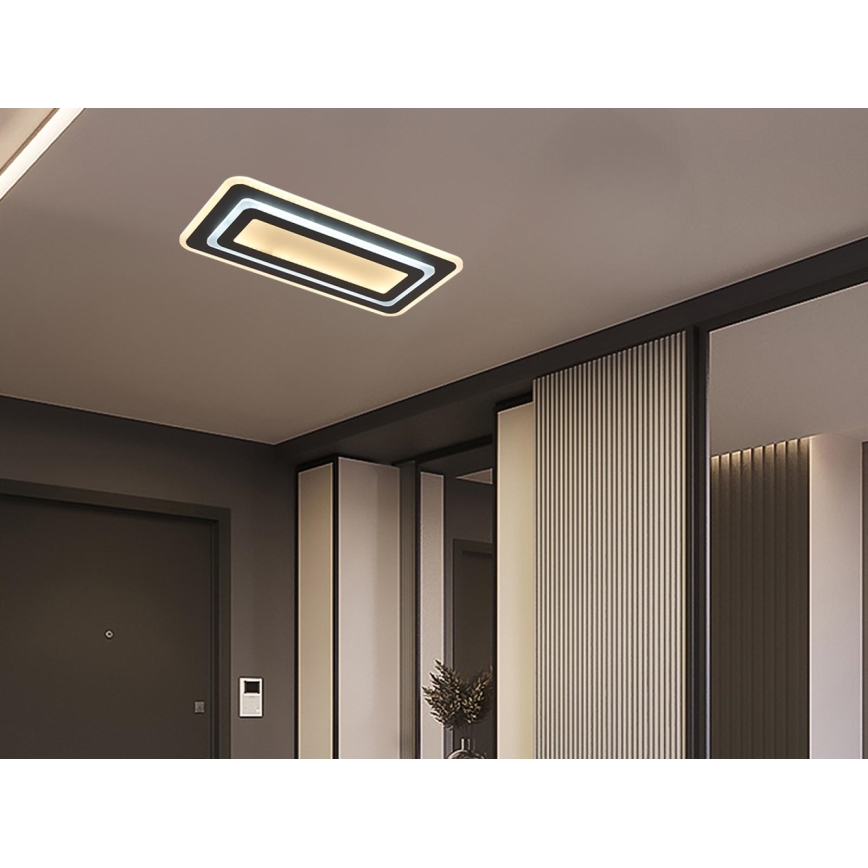 LED Stmívatelné stropní svítidlo LED/85W/230V 3000-6500K černá + dálkové ovládání
