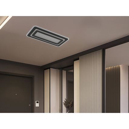 LED Stmívatelné stropní svítidlo LED/85W/230V 3000-6500K černá + dálkové ovládání