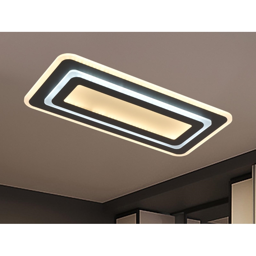 LED Stmívatelné stropní svítidlo LED/85W/230V 3000-6500K černá + dálkové ovládání