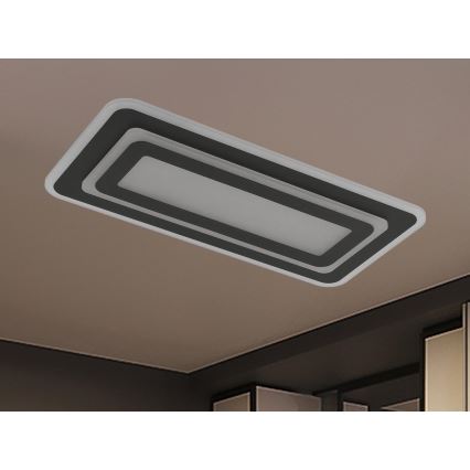 LED Stmívatelné stropní svítidlo LED/85W/230V 3000-6500K černá + dálkové ovládání