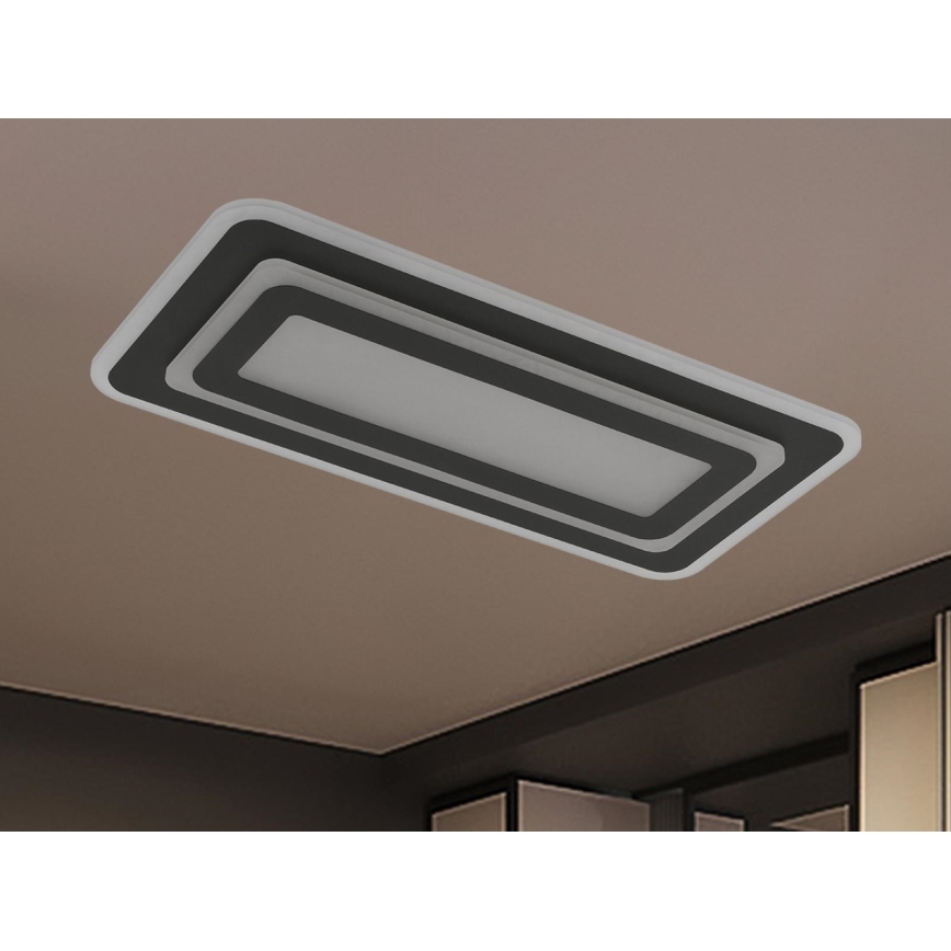 LED Stmívatelné stropní svítidlo LED/85W/230V 3000-6500K černá + dálkové ovládání