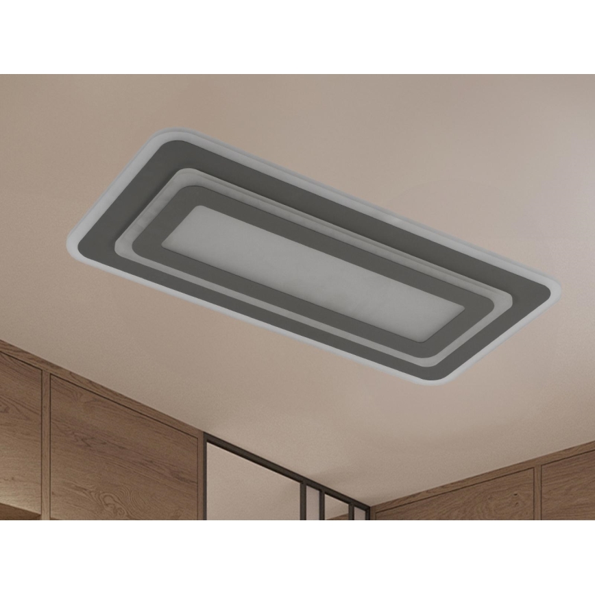 LED Stmívatelné stropní svítidlo LED/85W/230V 3000-6500K šedá + dálkové ovládání