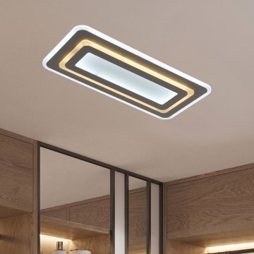 LED Stmívatelné stropní svítidlo LED/85W/230V 3000-6500K šedá + dálkové ovládání