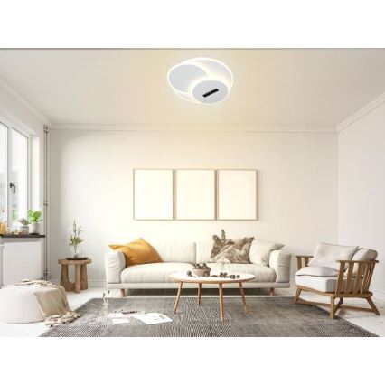 LED Stmívatelné stropní svítidlo LED/90W/230V 3000-6500K bílá + dálkové ovládání