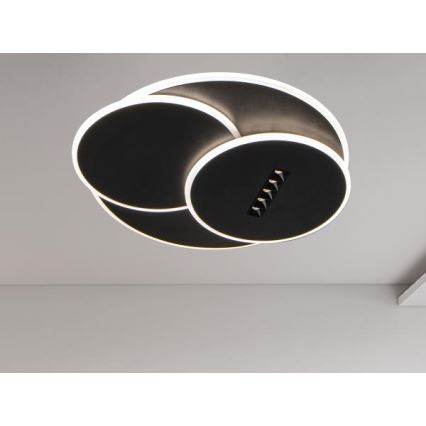 LED Stmívatelné stropní svítidlo LED/90W/230V 3000-6500K černá + dálkové ovládání