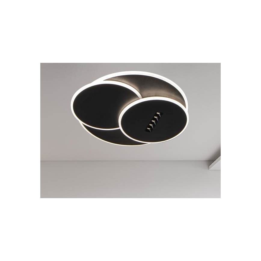 LED Stmívatelné stropní svítidlo LED/90W/230V 3000-6500K černá + dálkové ovládání