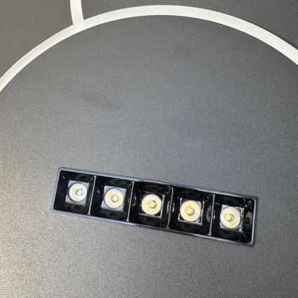 LED Stmívatelné stropní svítidlo LED/90W/230V 3000-6500K černá + dálkové ovládání
