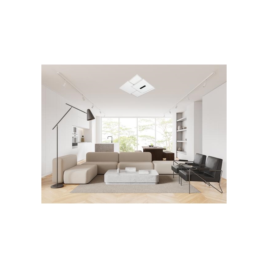 LED Stmívatelné stropní svítidlo LED/95W/230V 3000-6500K bílá + dálkové ovládání