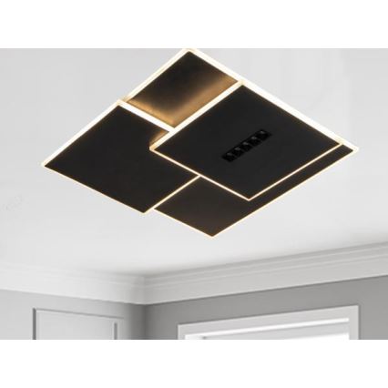 LED Stmívatelné stropní svítidlo LED/95W/230V 3000-6500K černá + dálkové ovládání